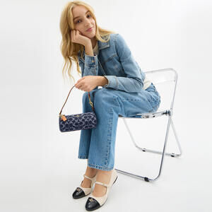 Nolita Barrel Bag In Signature Denim